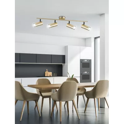 Stropní bodové svítidlo COLLY - 4xGU10, 15W, mosazné