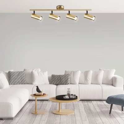 Stropní bodové svítidlo COLLY - 4xGU10, 15W, mosazné