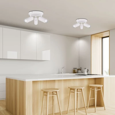 Stropní bodové kulaté svítidlo COLLY - 3xGU10, 15W, bílé
