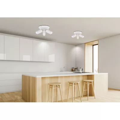 Stropní bodové kulaté svítidlo COLLY - 3xGU10, 15W, bílé