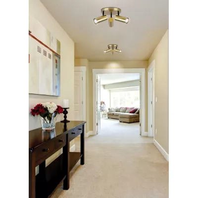 Stropní bodové kulaté svítidlo COLLY - 3xGU10, 15W, mosazné