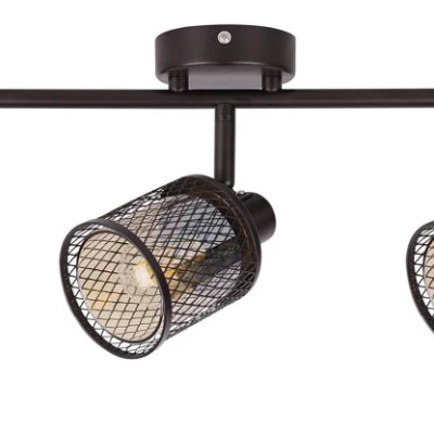 Stropní bodové osvětlení CANABER - 3xE14, 40W, hnědé / zlaté