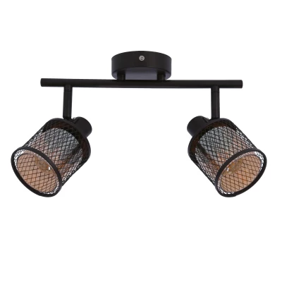 Stropní / nástěnné bodové osvětlení CANABERA - 2xE14, 40W, hnědé / zlaté