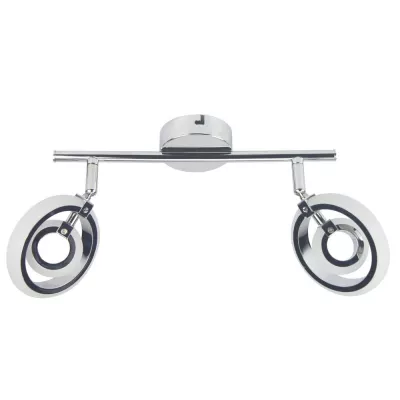 Nástěnné / stropní bodové LED světlo CELT - 2x6W, 3000K (teplá bílá), chromované