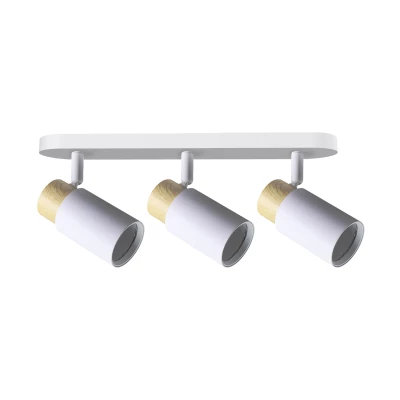 Bodové stropní svítidlo CLARO - 3xGU10, 15W, hnědé / bílé