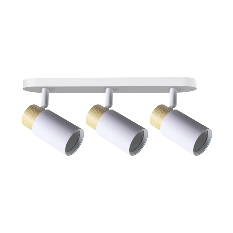 Bodové stropní svítidlo CLARO - 3xGU10, 15W, hnědé / bílé