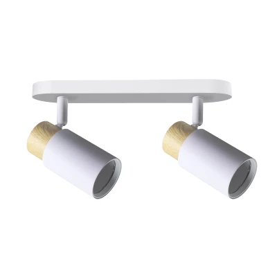 Bodové nástěnné / stropní svítidlo CLARO - 2xGU10, 15W, hnědé / bílé