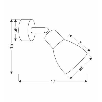 Nástěnné bodové svítidlo COSTA - 1xE14, 40W, černé / bílé