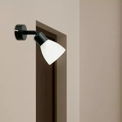 Nástěnné bodové svítidlo COSTA - 1xE14, 40W, černé / bílé