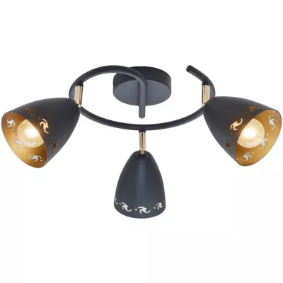 Moderní bodové stropní svítidlo COTY - 3xE14, 40W, kulaté, černé