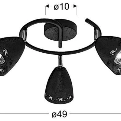 Moderní bodové stropní svítidlo COTY - 3xE14, 40W, kulaté, bílé