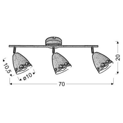 Moderní bodové stropní svítidlo COTY - 3xE14, 40W, bílé
