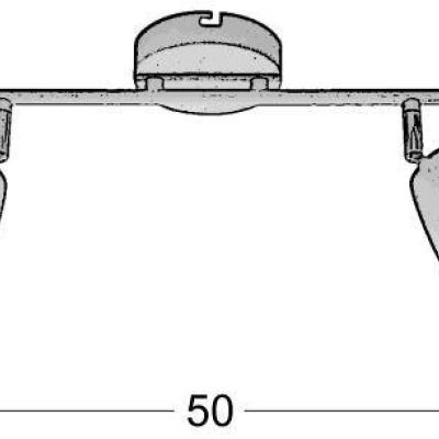 Moderní bodové nástěnné / stropní svítidlo COTY - 2xE14, 40W, černé