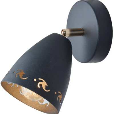 Moderní bodové nástěnné svítidlo COTY - 1xE14, 40W, černé