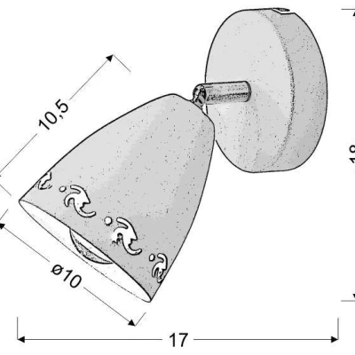 Moderní bodové nástěnné svítidlo COTY - 1xE14, 40W, černé