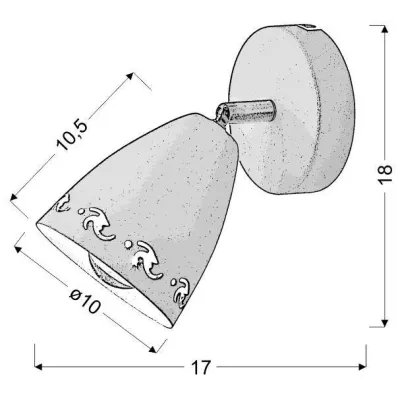 Moderní bodové nástěnné svítidlo COTY - 1xE14, 40W, černé