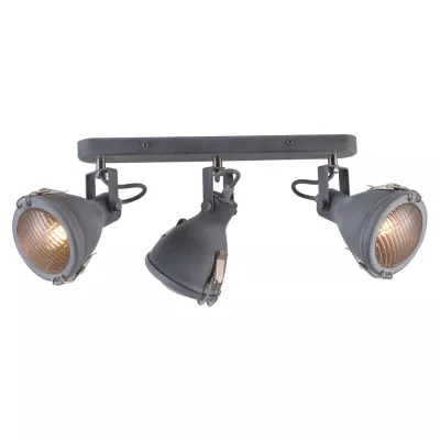 Bodové stropní loftové svítidlo CRODO - 3xE14, 40W, šedé