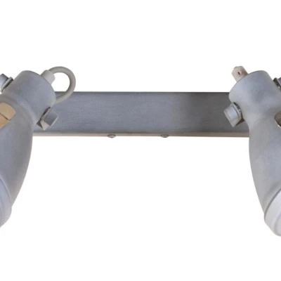 Bodové nástěnné / stropní loftové svítidlo CRODO - 2xE14, 40W, šedé