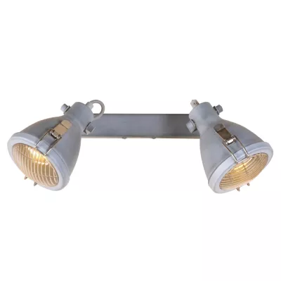 Bodové nástěnné / stropní loftové svítidlo CRODO - 2xE14, 40W, šedé