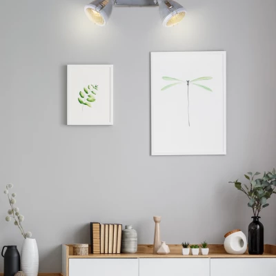 Bodové nástěnné / stropní loftové svítidlo CRODO - 2xE14, 40W, šedé