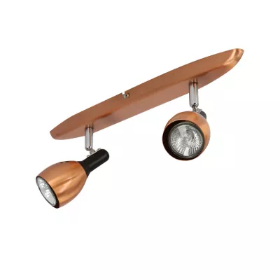 Nástěnné / stropní bodové osvětlení CROSS - 2xGU10, 50W, měděné