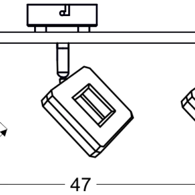 Stropní bodové LED svítidlo CYNTHIA - 3x5W, 3000K (teplá bílá), chromované