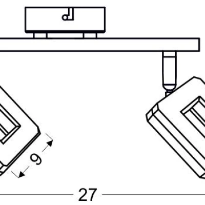 Nástěnné bodové LED osvětlení CYNTHIA - 2x5W, 3000K (teplá bílá), chromované