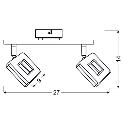 Nástěnné bodové LED osvětlení CYNTHIA - 2x5W, 3000K (teplá bílá), chromované