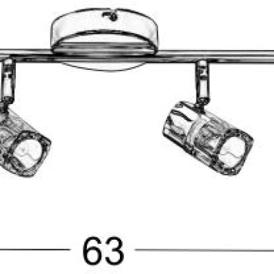 Stropní bodové osvětlení DIAMENT - 4xG9, 40W, chromované / čiré