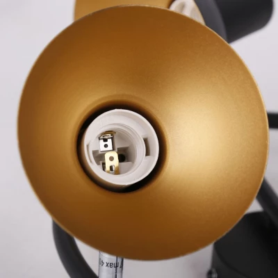 Bodové stropní osvětlení DISO - 3xE27, 40W, černé / zlaté