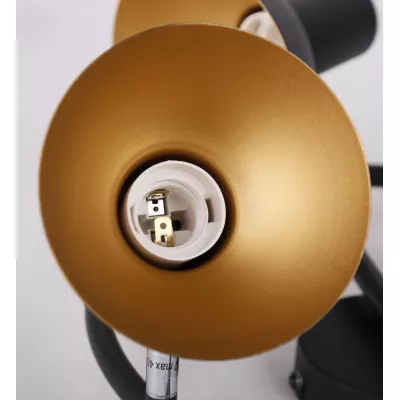 Bodové stropní osvětlení DISO - 3xE27, 40W, černé / zlaté