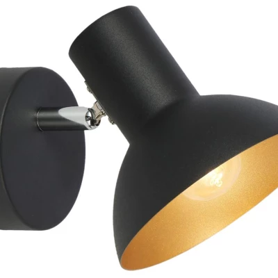 Bodové nástěnné osvětlení DISO - 1xE27, 40W, černé / zlaté