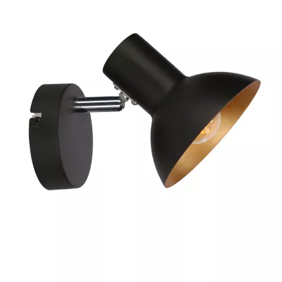 Bodové nástěnné osvětlení DISO - 1xE27, 40W, černé / zlaté