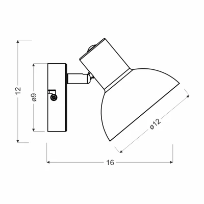 Bodové nástěnné osvětlení DISO - 1xE27, 40W, černé / zlaté