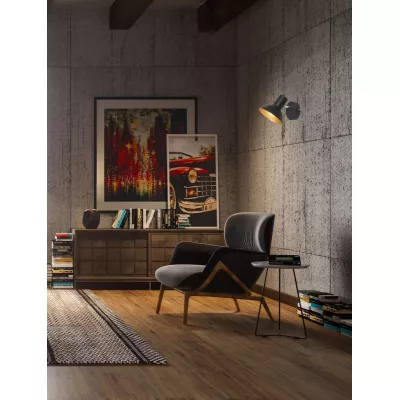 Bodové nástěnné osvětlení DISO - 1xE27, 40W, černé / zlaté