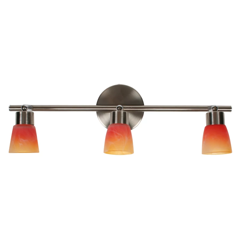 Stropní bodové osvětlení DROPS - 3xG9, 40W, stříbrné / oranžovožluté