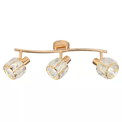 Stropní bodové svítidlo DUBAI - 3xE14, 40W, růžovozlaté / čiré