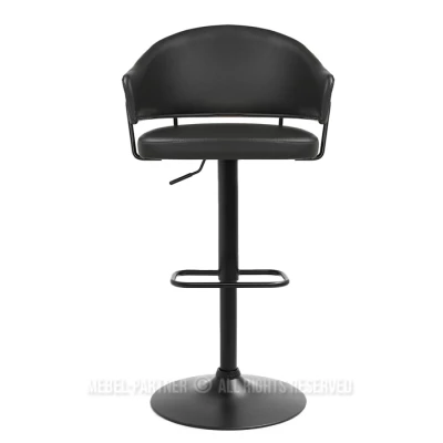 Nastavitelná barová židle MIRTA - grafit / ořech / černá