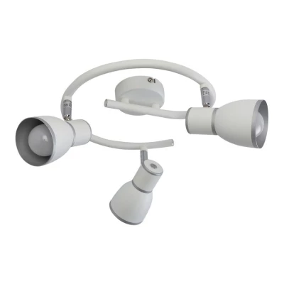 Bodové stropní kruhové osvětlení FIDO - 3xE14, 40W, chromované / bílé