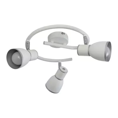 Bodové stropní kruhové osvětlení FIDO - 3xE14, 40W, chromované / bílé