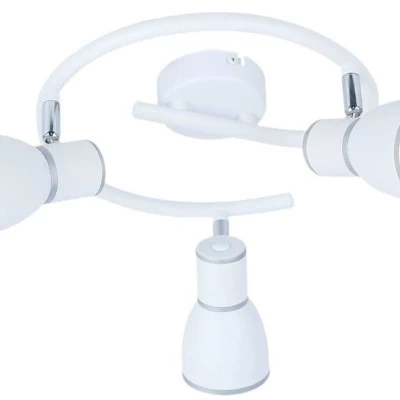 Bodové stropní kruhové osvětlení FIDO - 3xE14, 40W, chromované / bílé