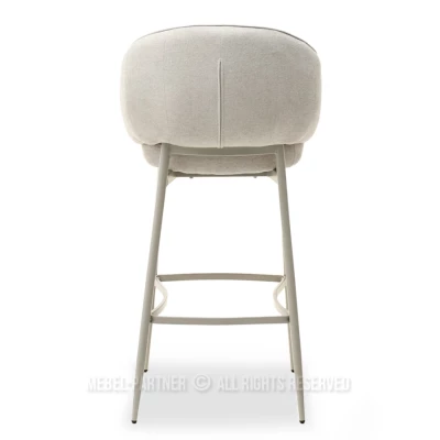 Čalouněná barová židle BERNARDINA - béžová / šedá