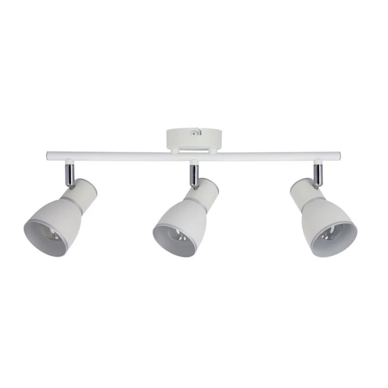 Bodové stropní osvětlení FIDO - 3xE14, 40W, chromované / bílé