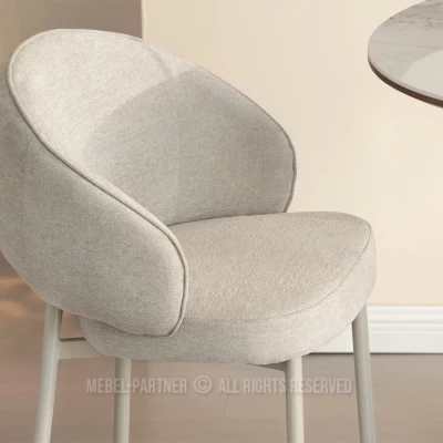 Čalouněná barová židle BERNARDINA - béžová / šedá