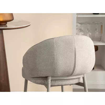 Čalouněná barová židle BERNARDINA - béžová / šedá