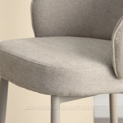 Čalouněná barová židle BERNARDINA - béžová / šedá