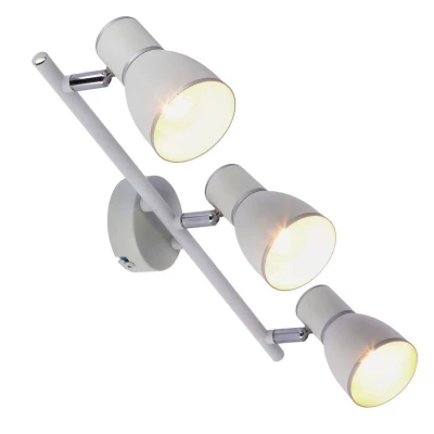 Bodové stropní osvětlení FIDO - 3xE14, 40W, chromované / bílé