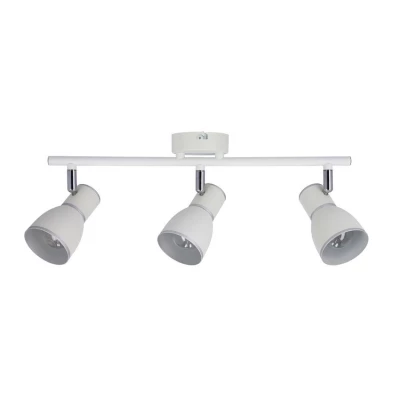 Bodové stropní osvětlení FIDO - 3xE14, 40W, chromované / bílé