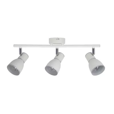 Bodové stropní osvětlení FIDO - 3xE14, 40W, chromované / bílé