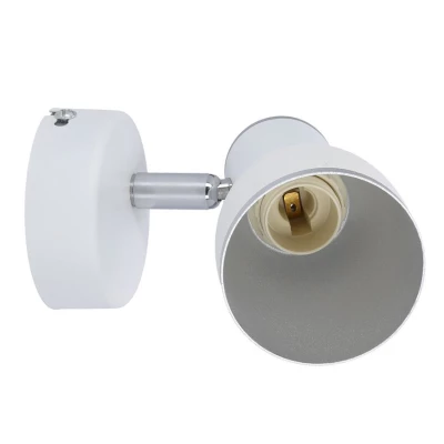 Bodové nástěnné osvětlení FIDO - 1xE14, 40W, chromované / bílé